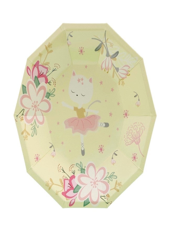 Pooka Cat Ballerina Party Plates (Set of 8)| Ballerina Birthday Party | Cat Paper Plates | Ballerina Paper Plates | Cat Birthday Party - Image 1